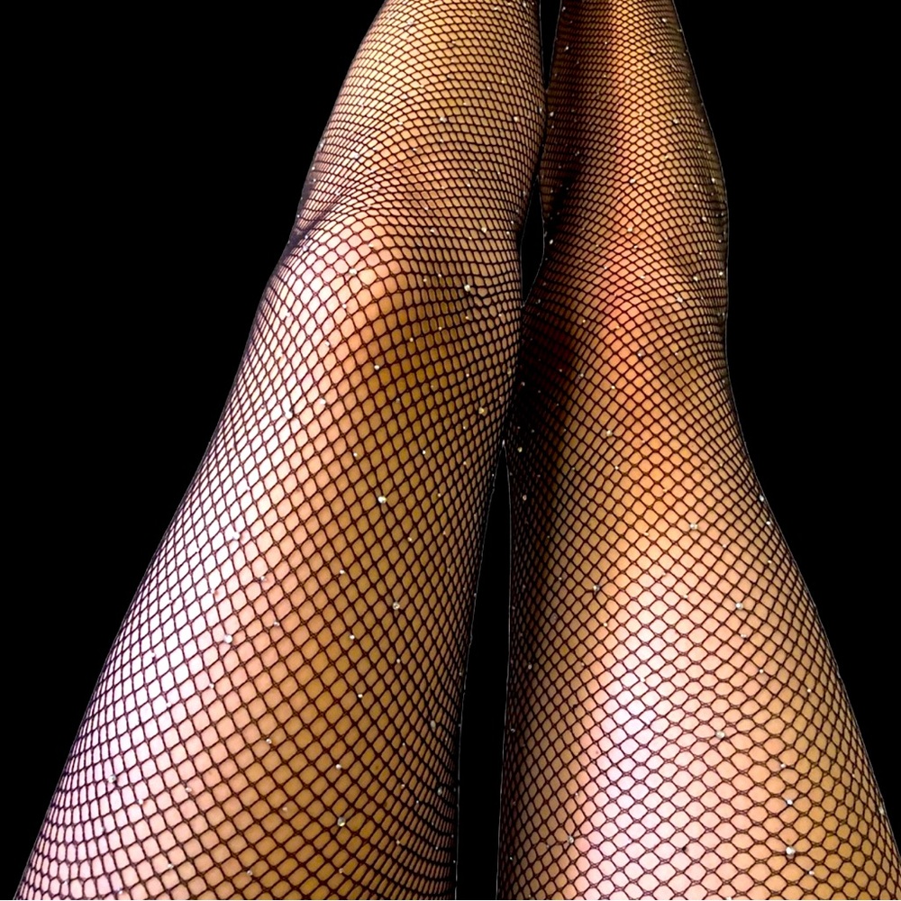 Stockings Rhinestone Bling Fishnet Stockings Tights